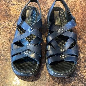 Ladies Josef Seibel Air Massage Blue Sandals